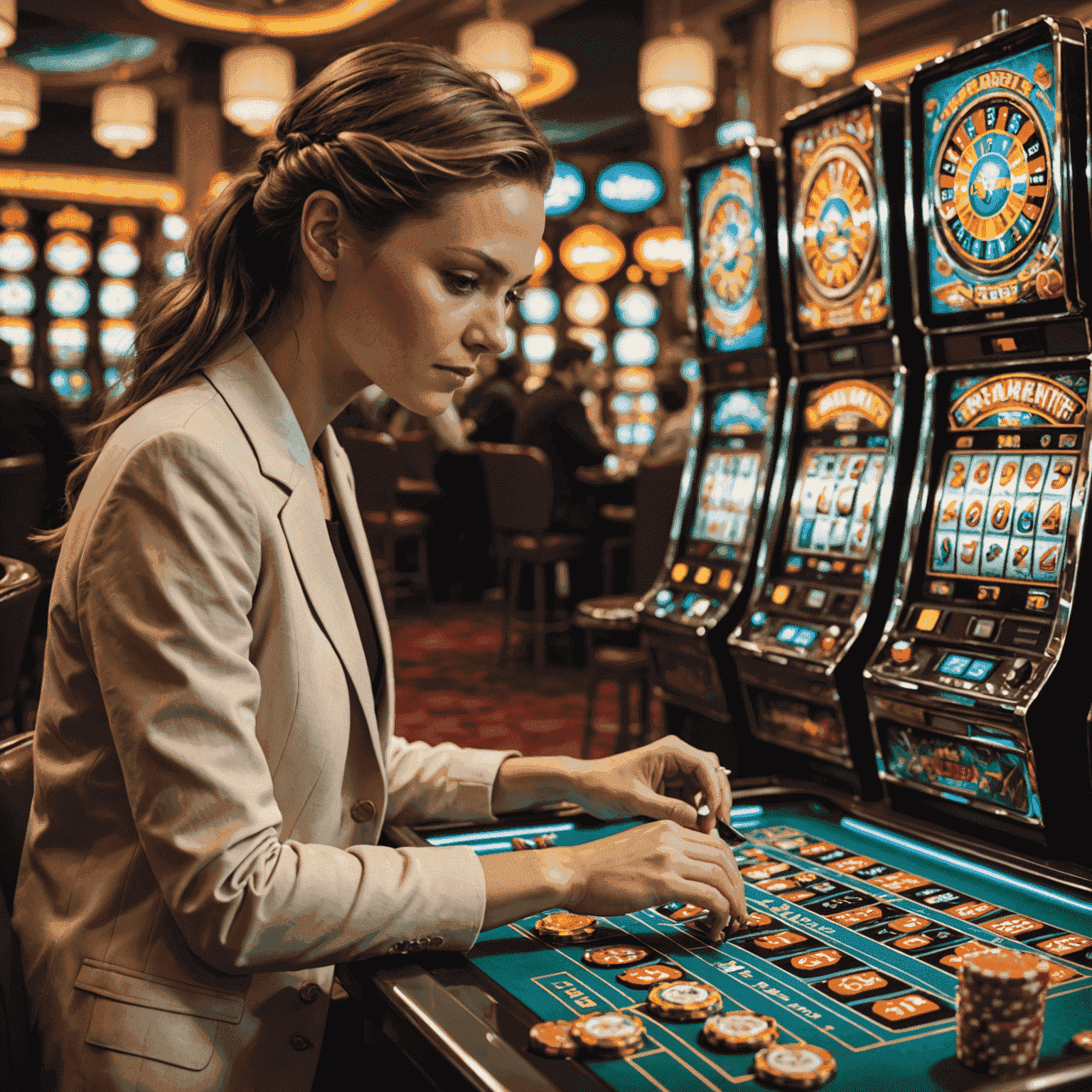 Person setting limits on a mobile device while playing virtual slots, symbolizing responsible gaming